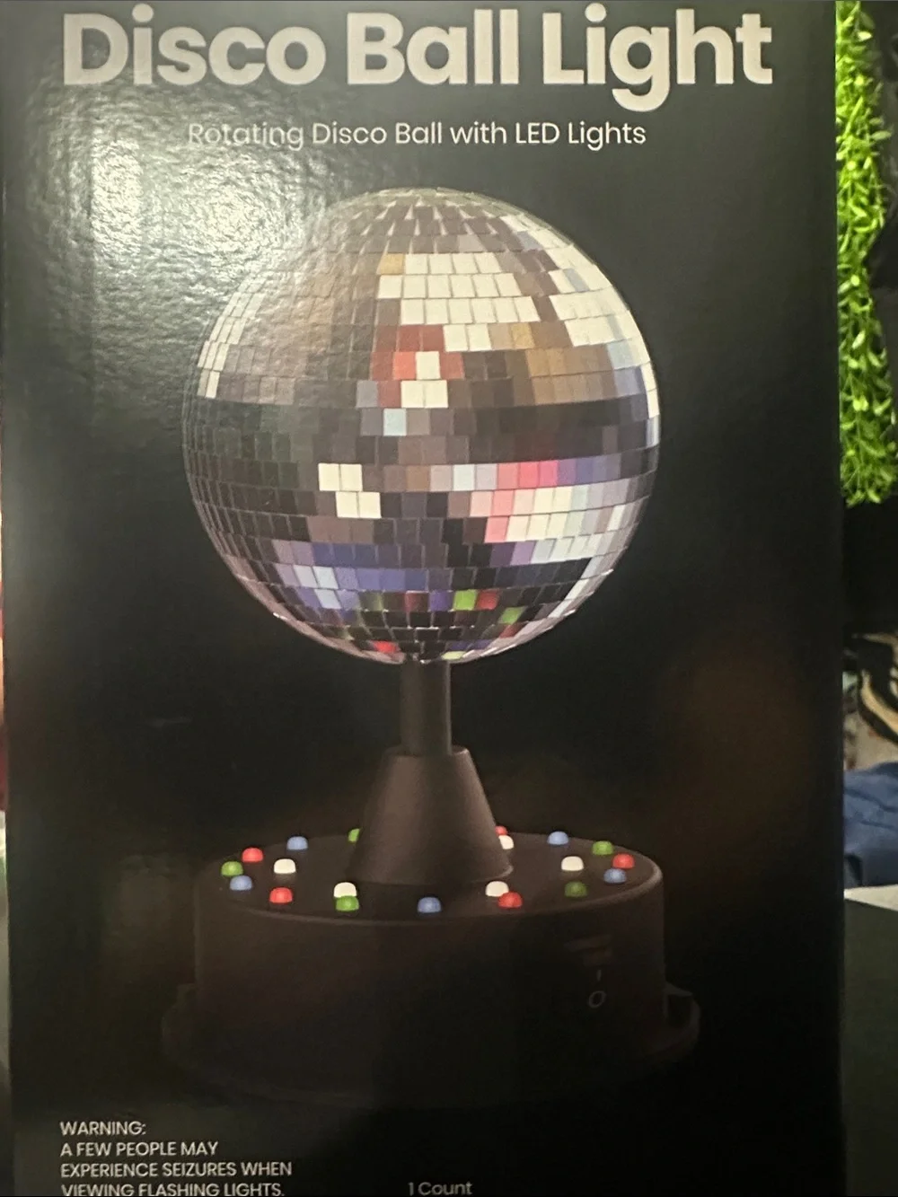 Rotating Mirror Disco Ball Party Light - Silver
